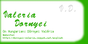valeria dornyei business card