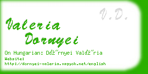 valeria dornyei business card